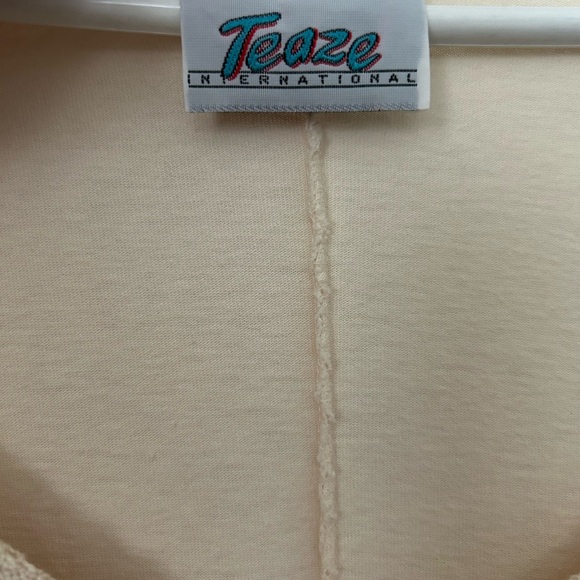 Vintage 1970's style Off-White Lace up Beach /Swim Cover Up - Picture 8 of 10